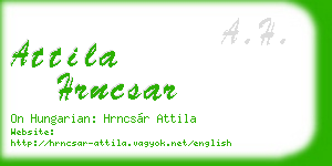 attila hrncsar business card